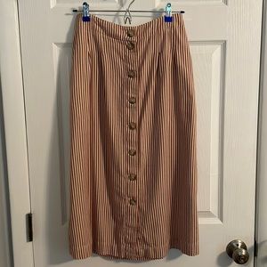 Madewell Striped Midi Skirt